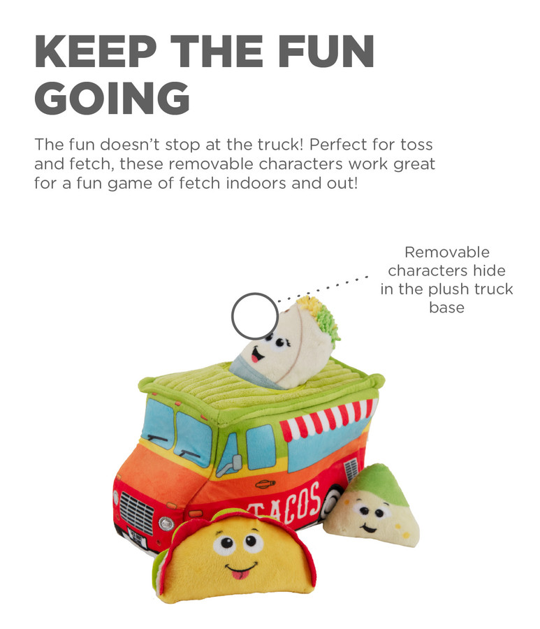 Hide A Taco Plush Dog Toy Puzzle Multi