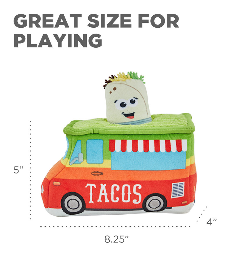 Hide A Taco Plush Dog Toy Puzzle Multi