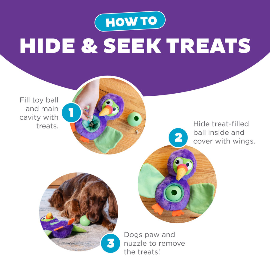 Hide-Ablez Interactive Plush Dog Puzzle With Treat Ball