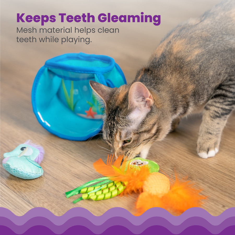 Hide & Seek Fish Bowl Cat Puzzle Toy Blue