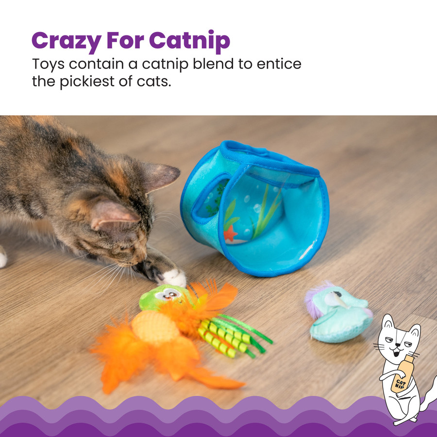 Hide & Seek Fish Bowl Cat Puzzle Toy Blue