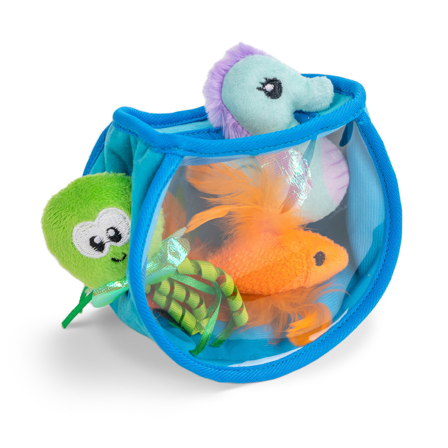 Hide & Seek Fish Bowl Cat Puzzle Toy Blue
