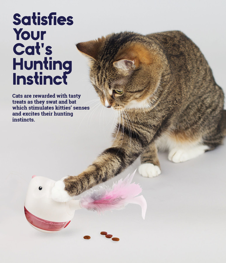 Hunt 'N Swat Treat Tumbler Cat Toy Pink
