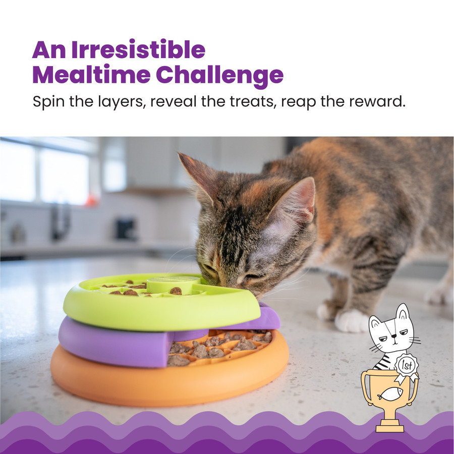 Kitty Lickin' Layers Cat Fun Feeder Treat Puzzle