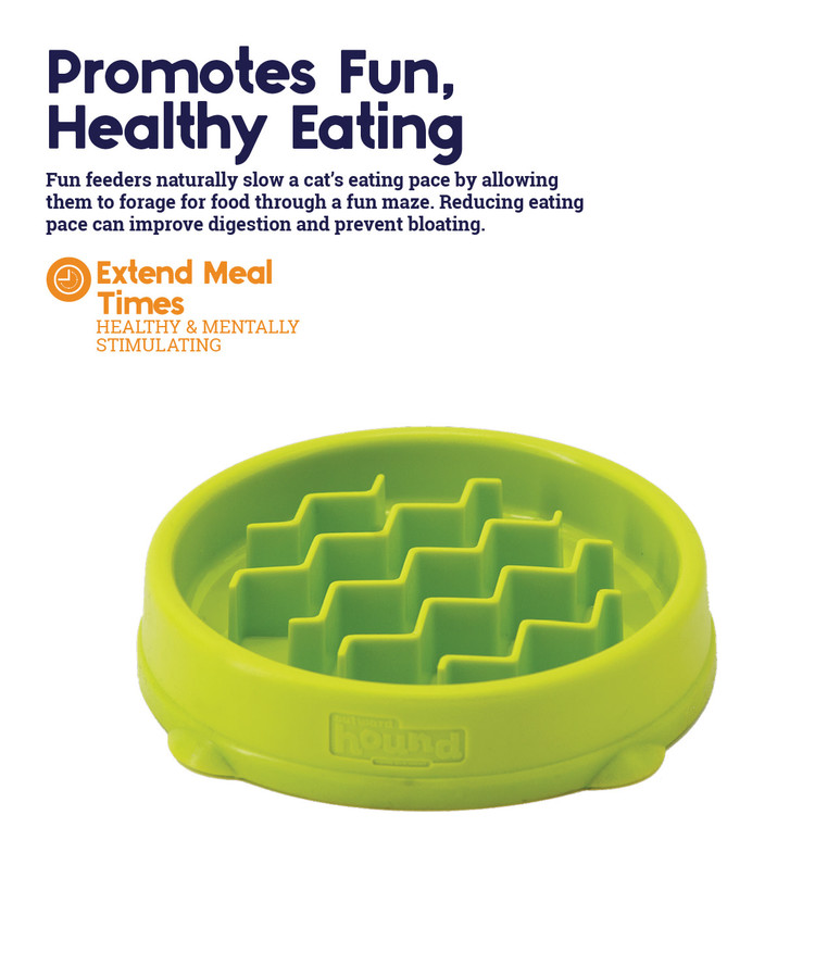 Kitty Slow Feeder Cat Bowl Green XS