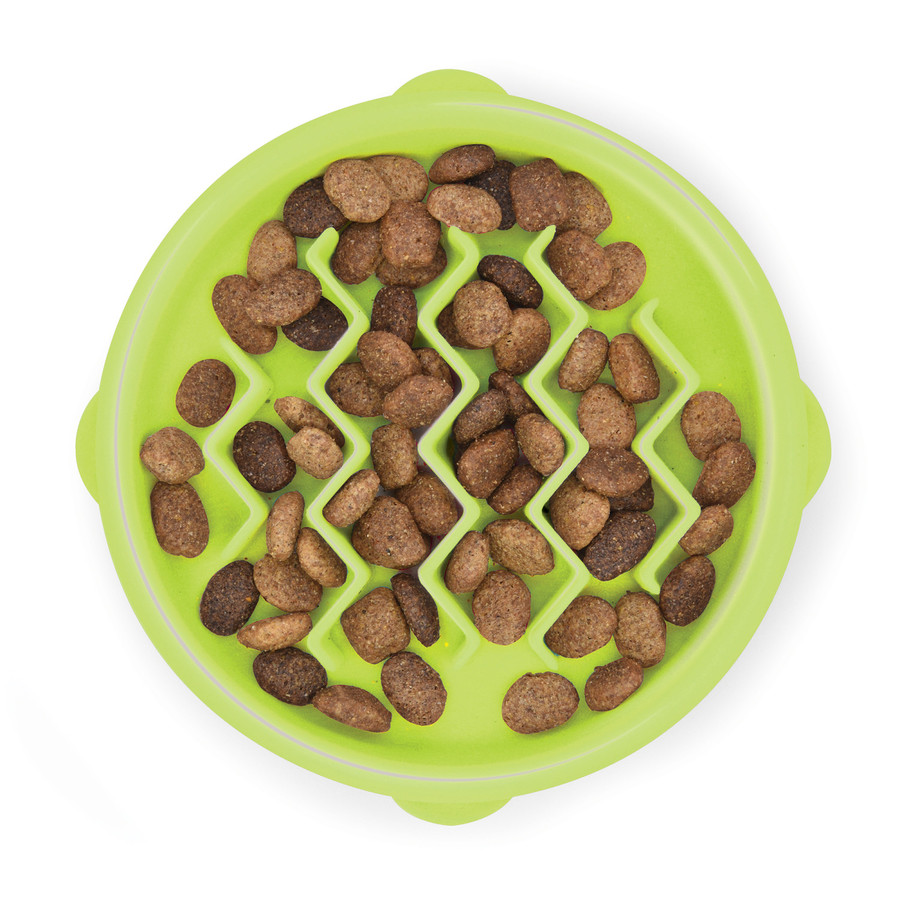 Kitty Slow Feeder Cat Bowl Green XS