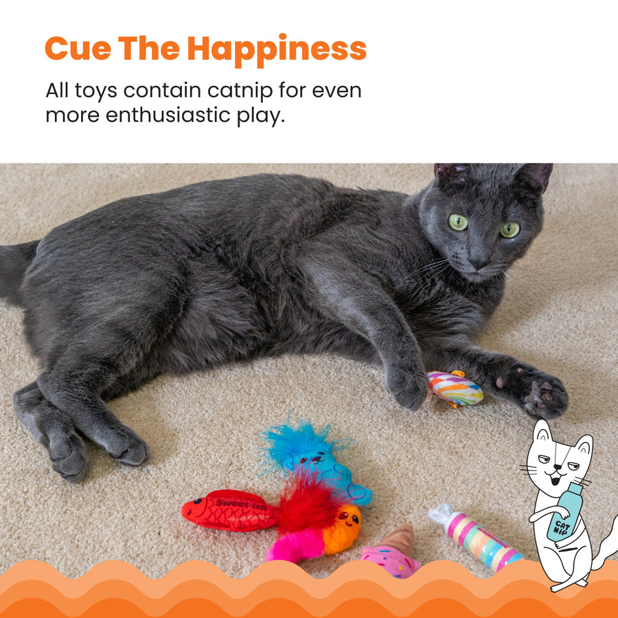 Kitty Sweet Treats Cat Toys - 6 Pack Multi