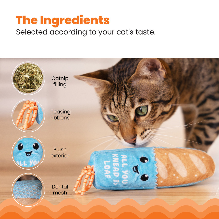 Loaf Kicker Catnip Toy And Dental Toy For Cats