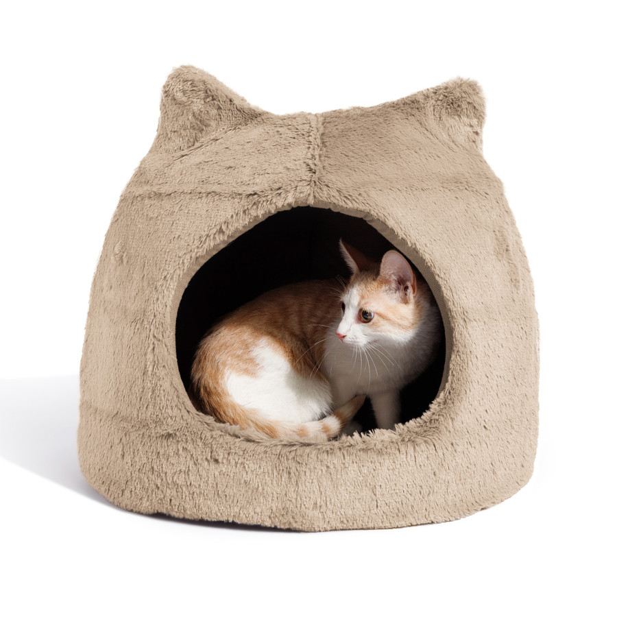 Meow Hut Fur Cat Bed 17x17