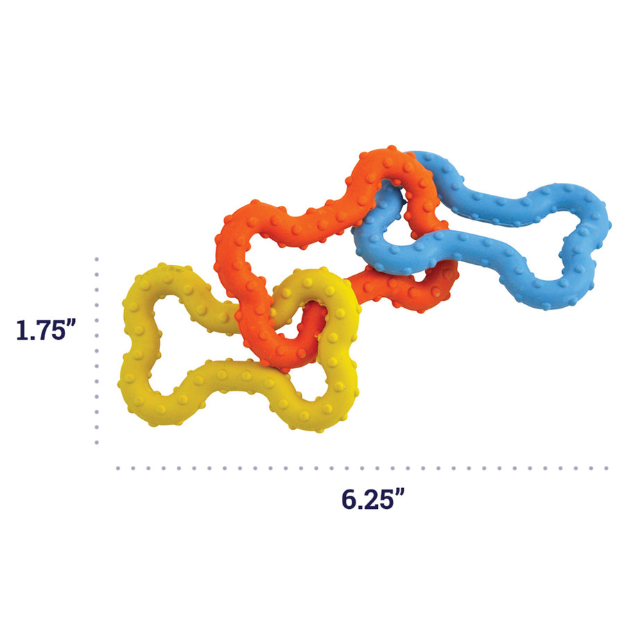 Mini Bone Tug Puppy Chew Toy Multi