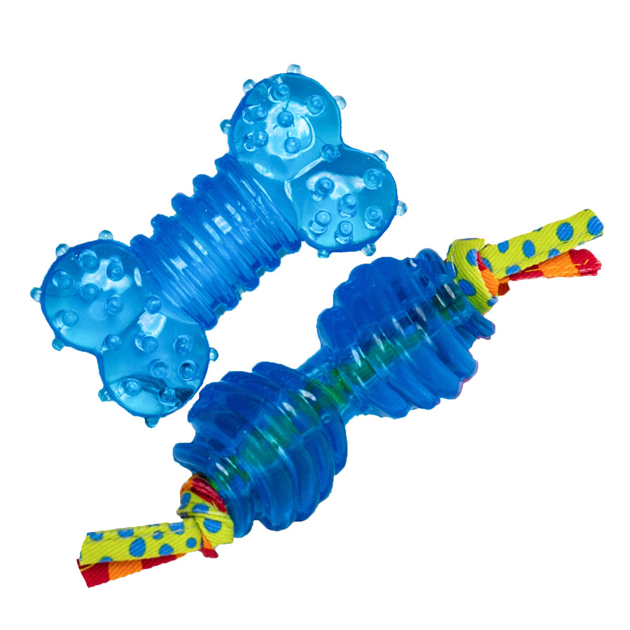 Mini Orka Chew Pair Dog Toys - 2 Pack Royal Blue Small