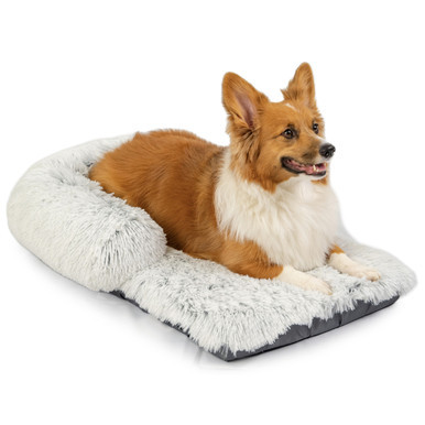Nap Mat Crate Dog Bed With Bolster Frost