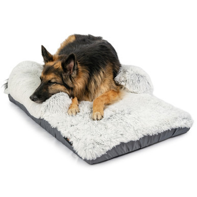 Nap Mat Crate Dog Bed With Bolster Frost