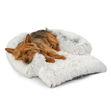 Nap Mat Crate Dog Bed with Bolster Frost