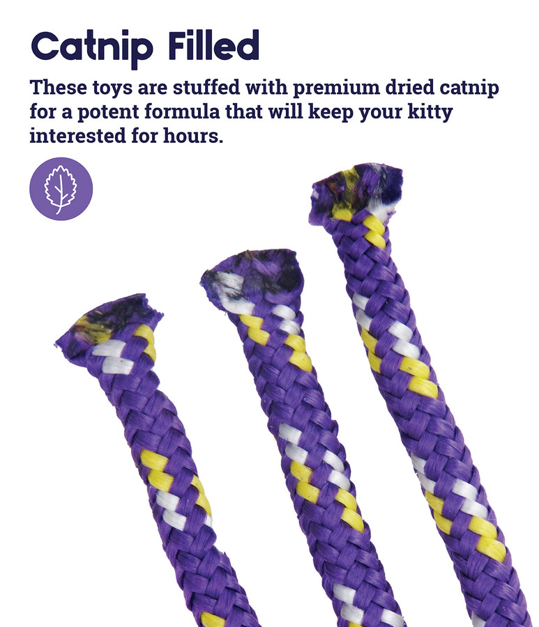 Nighttime Catnip Rolls Cat Toys- 3 Pack Multi