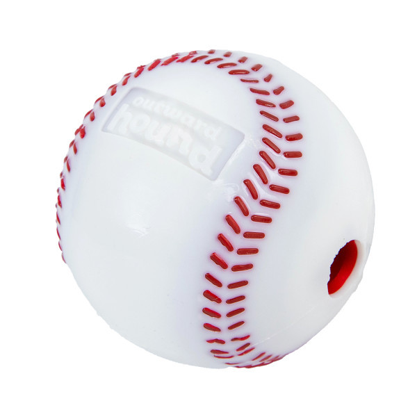Orbee-Tuff Baseball Treat-Dispensing Dog Chew Toy White