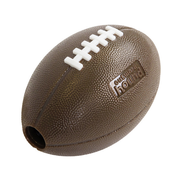 Orbee-Tuff Football Treat-Dispensing Dog Chew Toy Brown