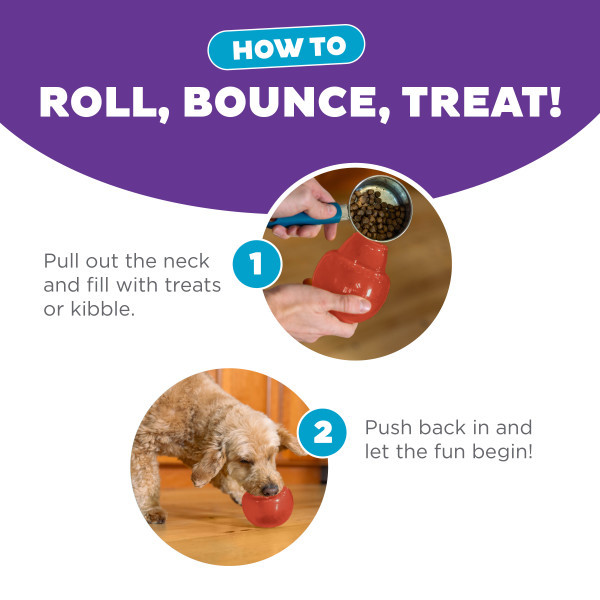 Orbee-Tuff Lil' Snoop Interactive Treat Dispensing Dog Toy Red