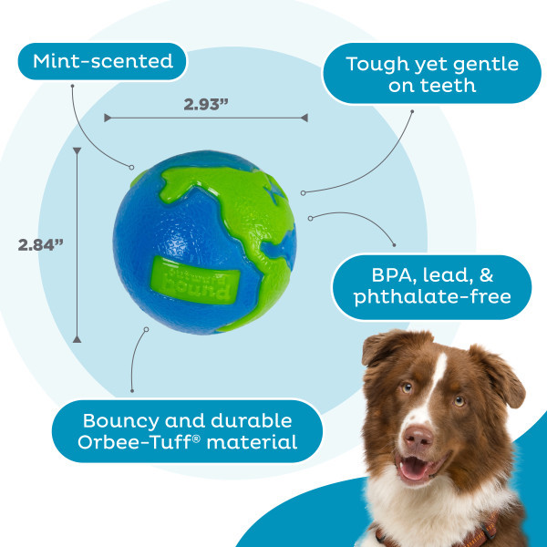 Orbee-Tuff Planet Ball Treat-Dispensing Dog Toy Medium