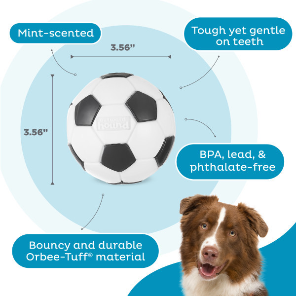 Orbee-Tuff Soccer Ball Treat-Dispensing Dog Chew Toy White