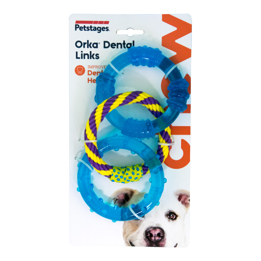 Orka Dental Links Dog Chew Toy Royal Blue
