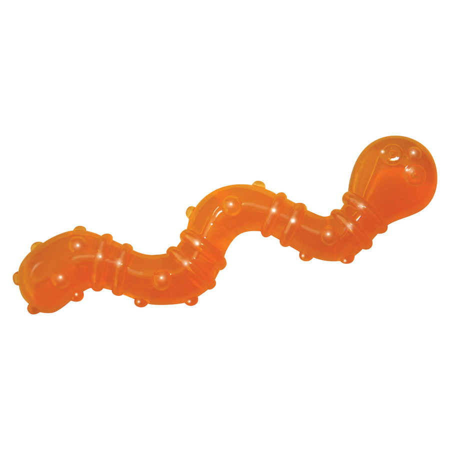 Orkakat Wiggle Worm Dental Cat Chew Toy Orange
