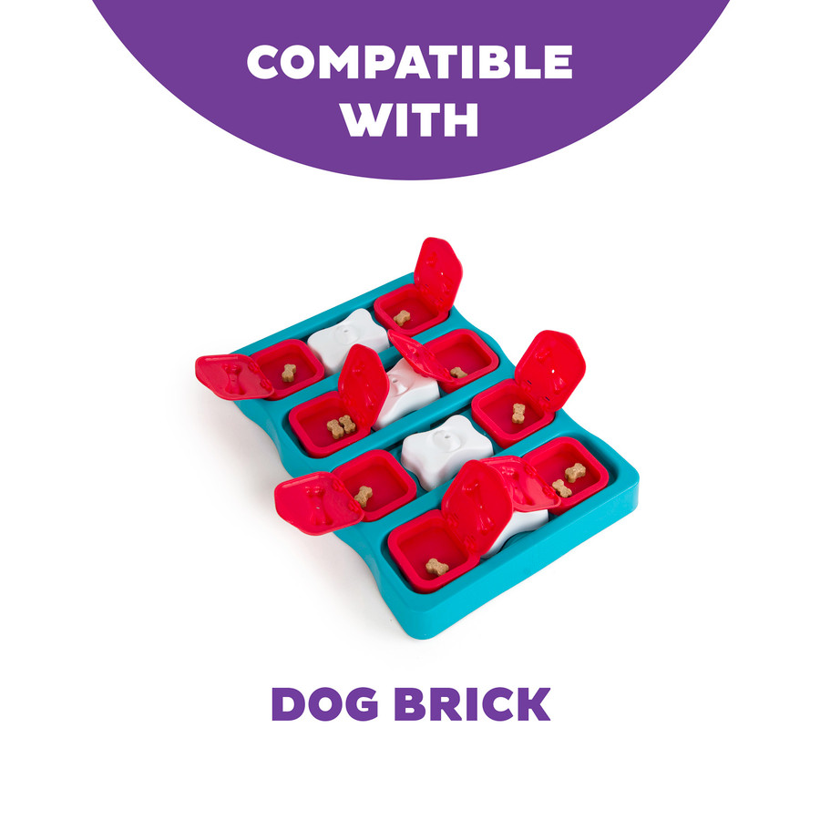 Outward Hound Nina Ottosson Extra Doors For Dog Brick Dog Puzzle - 5 Pack Red
