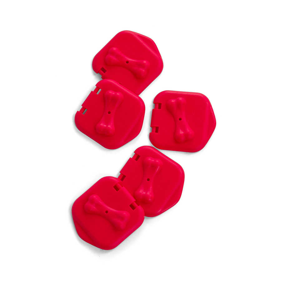 Outward Hound Nina Ottosson Extra Doors for Dog Brick Dog Puzzle - 5 Pack Red