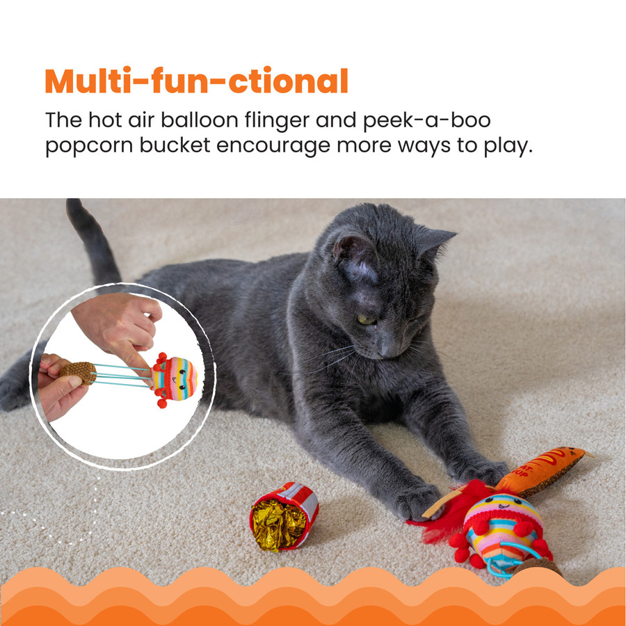 Pawrty Catnip Cat Toys - 3 Pack Multi
