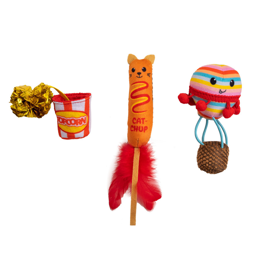 Pawrty Catnip Cat Toys - 3 Pack Multi