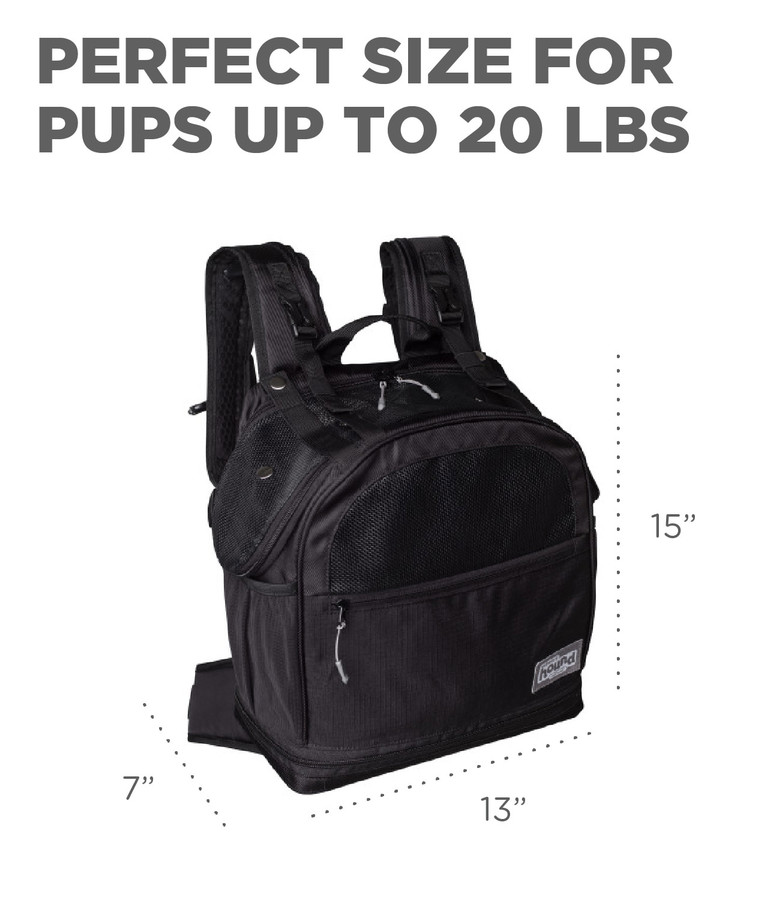 Puppak 2 In 1 Dog Carrier Black