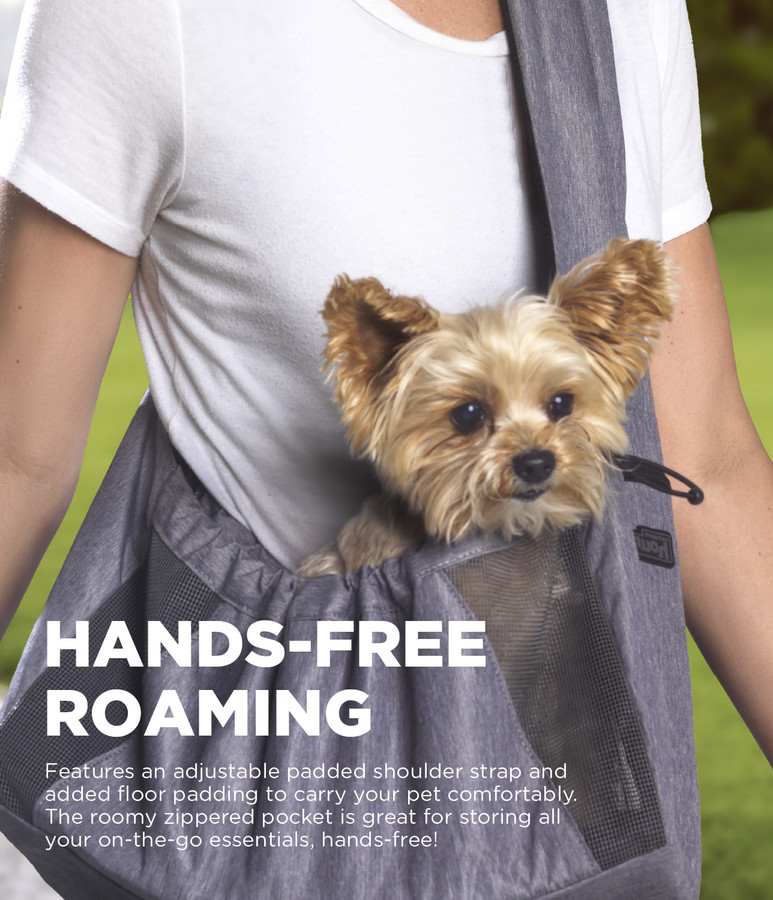 PupPak Dog Sling Carrier Grey