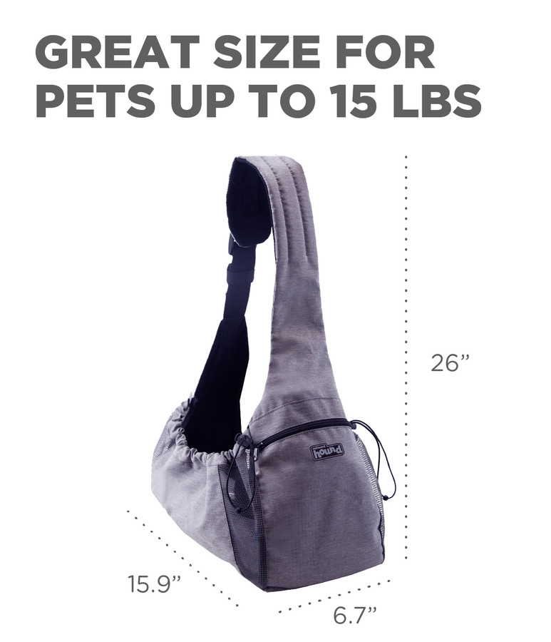 PupPak Dog Sling Carrier Grey