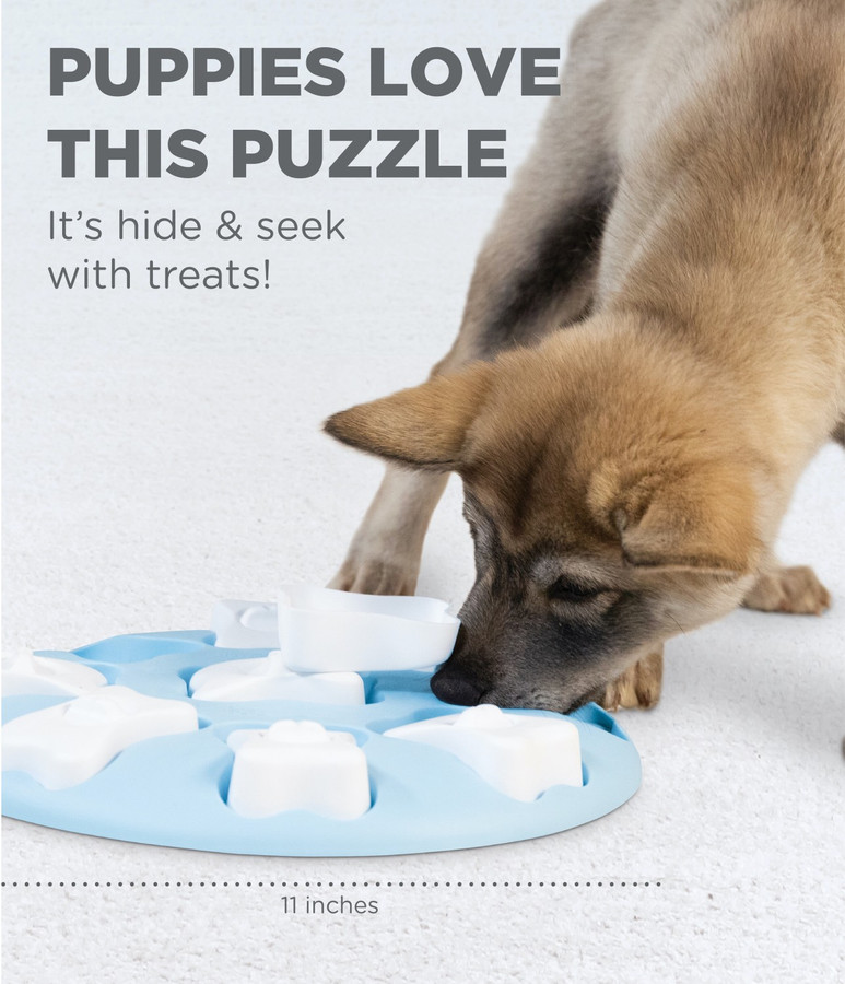 Puppy Smart Interactive Treat Puzzle Dog Toy Blue