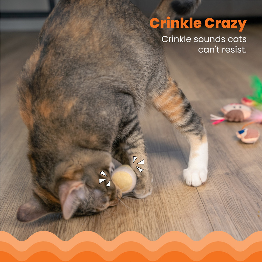 Purrsecco & Cupcakes Cat Toys - 6 Pack Multi
