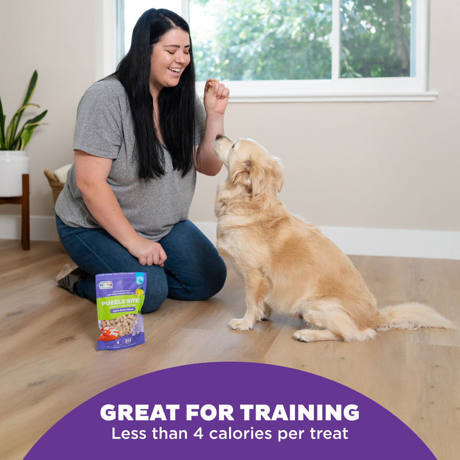 Puzzle Bitez Training Treats For Dogs Apple Bacon Flavor