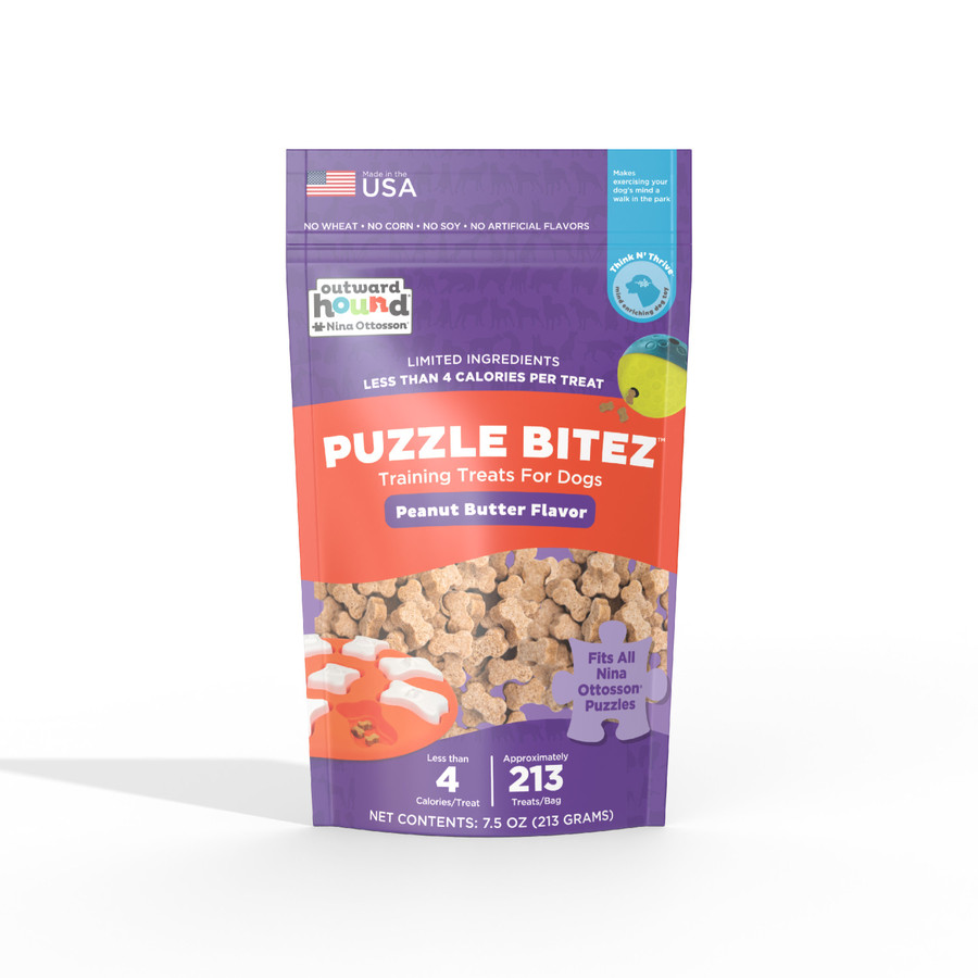 Puzzle Bitez Training Treats For Dogs Peanut Butter Flavor