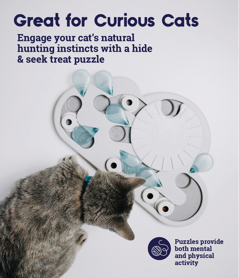 Rainy Day Puzzle & Play Cat Game White