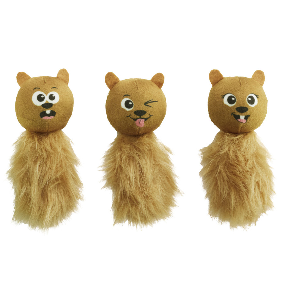 Replacement Chipmunks For Snuffle N' Treat Ball - 3 Pack Brown