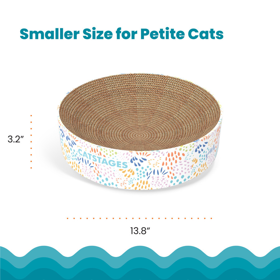 Scratch & Cuddle Corrugated Cat Scratcher And Lounger Bowl For Small Cats Mlt
