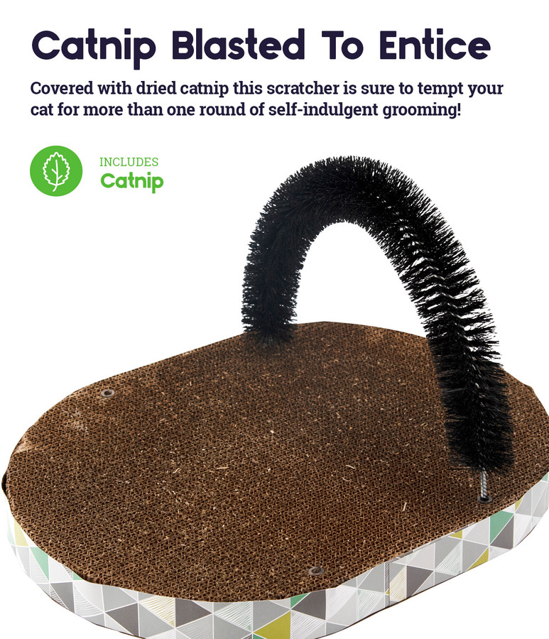 Scratch & Groom Cat Scratch Pad Tan