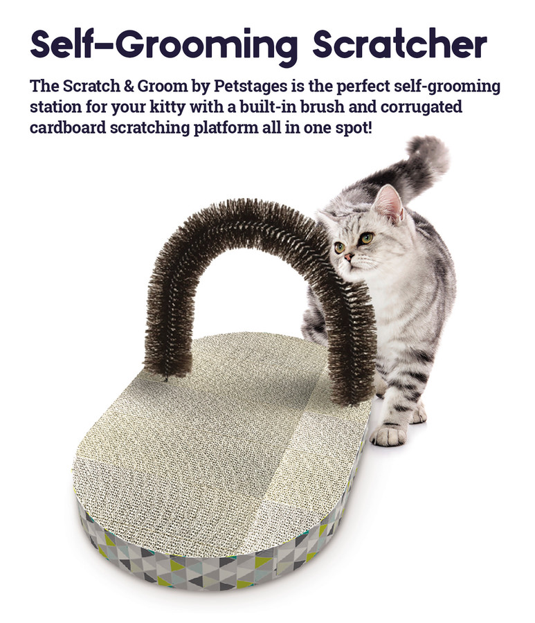 Scratch & Groom Cat Scratch Pad Tan