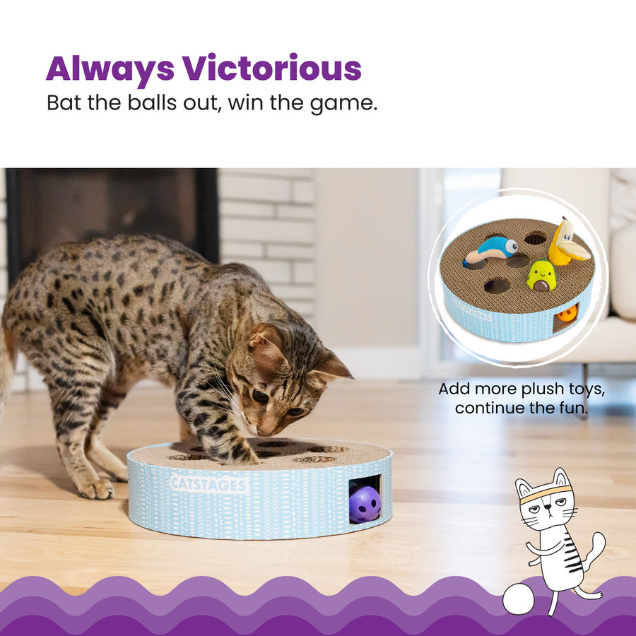 Scratch N' Hunt Puzzle Cat Toy Blue