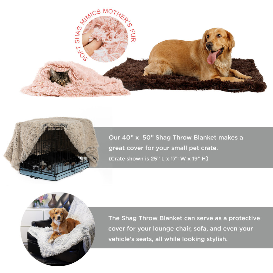 Shag Pet Throw Blanket 40x50