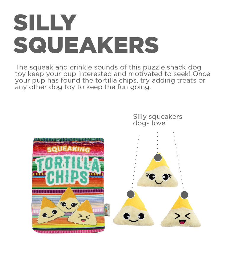 Snack Bag Tortilla Chips Puzzle Dog Toy Multi