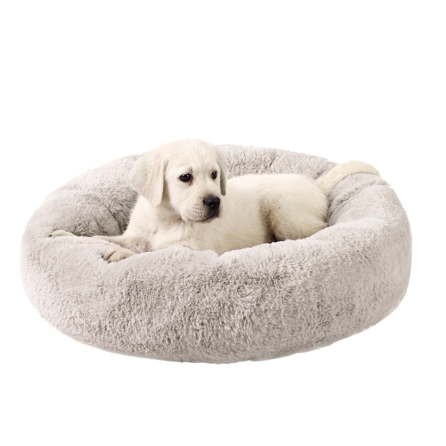 SnuggleSoft Faux Fur Pet Bed Brown 23X23