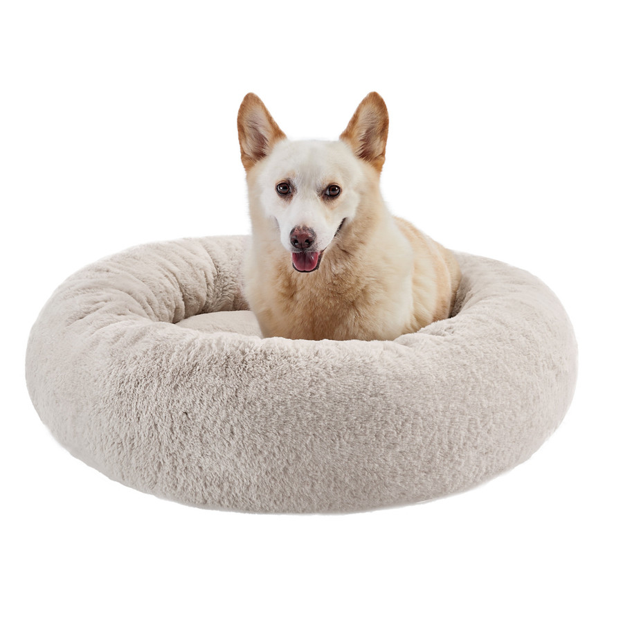SnuggleSoft Faux Fur Pet Bed Brown 30X30