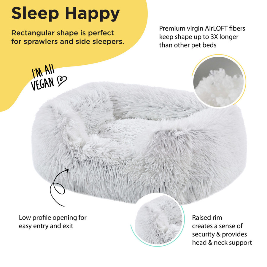 Soothe & Snooze Lounge Shag Dog Bed