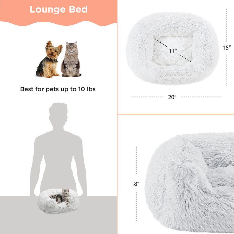 Soothe & Snooze Lounge Shag Dog Bed