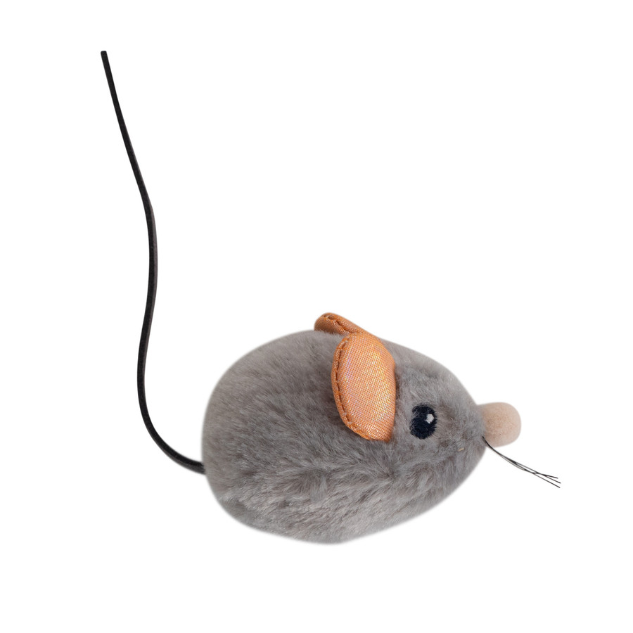 Squeak Squeak Mouse Plush Cat Toy Grey